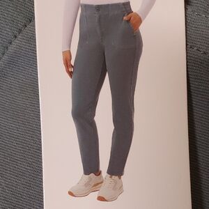 NWT 32 Degrees Women's Knit Stretch Elastic Waist Twill Pants Green XL